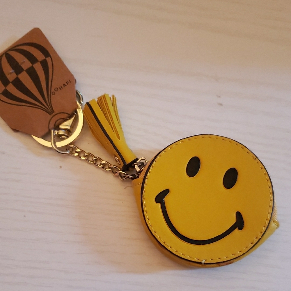 Yellow Smiley Face Keychain